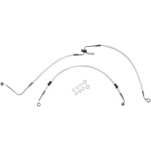 Kit de latiguillos de freno traseros trenzados — Trasero, con ABS, cromado