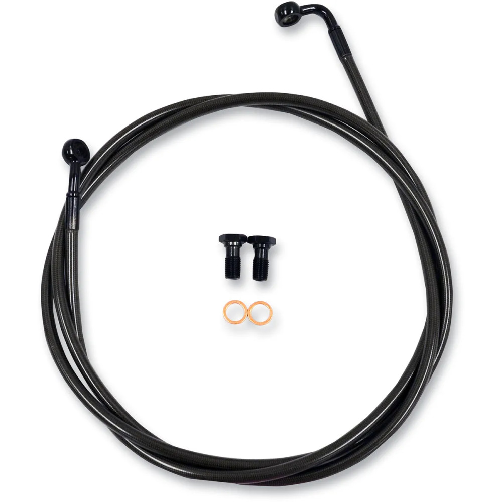Kit de líneas de freno trenzadas Midnight — 15"–17" (38–43 cm), sin ABS, Negro