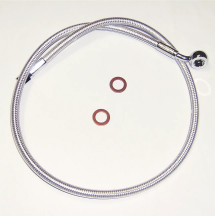 Kit de línea de freno delantero ABS de longitud alternativa Designer Series — 27", banjo de 10 mm 35°, cromo