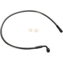 Kit de línea de freno delantero Designer Series de longitud alternativa específico para ABS — 25" de longitud, banjo de 10 mm 90