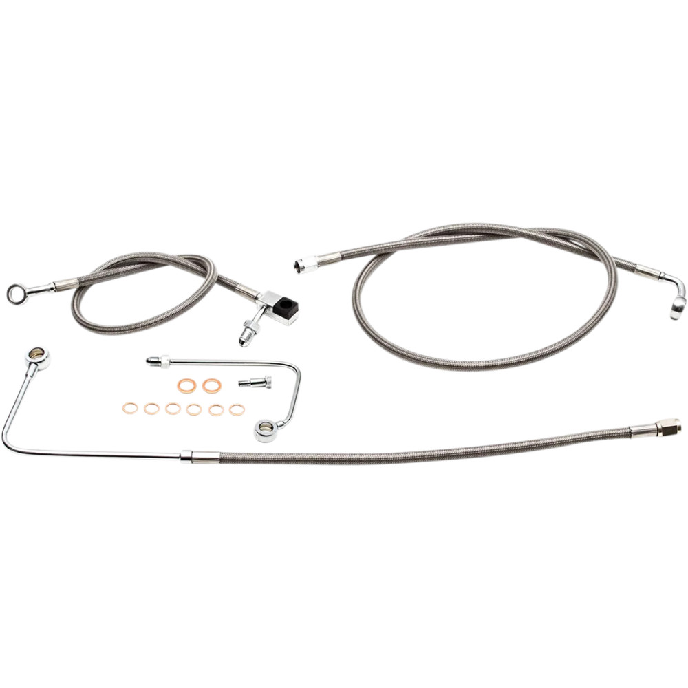 Kit de latiguillos de freno de acero inoxidable — 30,5 cm - 35,5 cm, Ape Hanger, con ABS