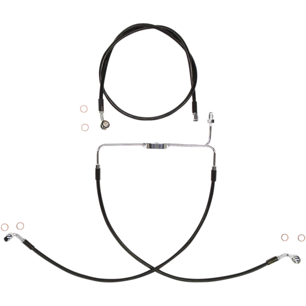 Kit de línea de freno delantero XR Stainless Extreme Response — 47.5 cm, 63.5 cm, sin ABS