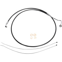 Línea de freno superior XR de acero inoxidable — 68", con ABS, Negro/Cromado