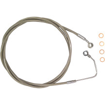 Línea de freno superior XR de acero inoxidable — 68", compatible con ABS, plateado pulido