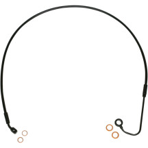 Línea de freno superior XR de acero inoxidable — 105 cm (41-1/4"), Sobredimensionada +20.3 cm (8"), +25.4 cm (10"), Negro