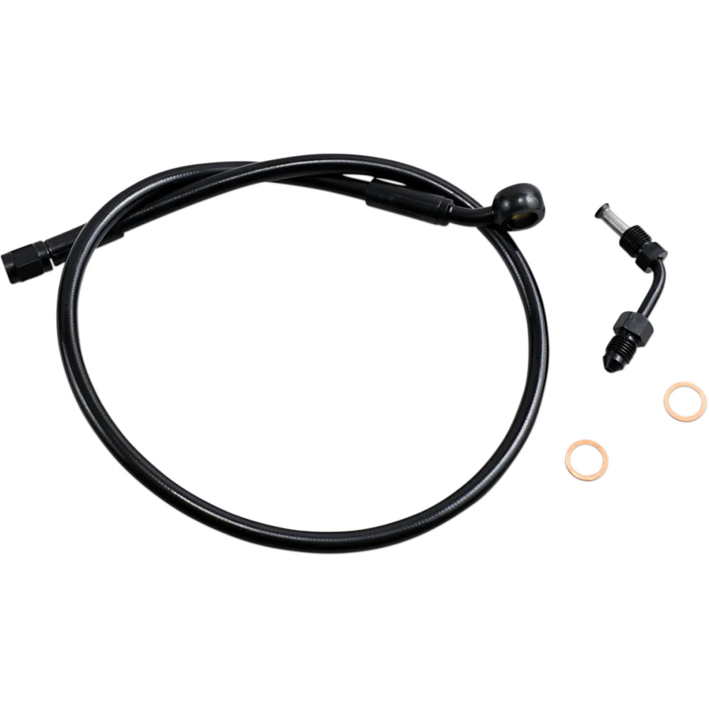 XR Línea de freno superior con adaptador — 25" de longitud, sobredimensionado +4", Negro, con ABS