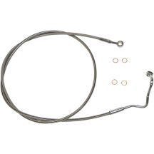 Línea de freno superior XR de acero inoxidable — 188 cm (74 in), Sobredimensionado +10 in, Delantero superior, Plata pulido, con