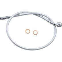 Latiguillo de freno superior de longitud alternativa — 28\", racor banjo 12 mm 35°, con ABS, cromado