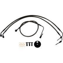 Kit de líneas de freno trenzadas Midnight — 12" - 14", con ABS, Negro