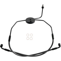 KARBONFIBR Línea de freno inferior — AN-3, delantero, doble disco, para sistemas sin ABS