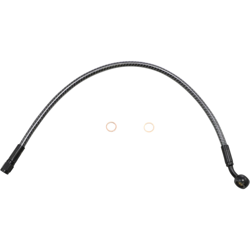 Línea de freno superior KARBONFIBR — 17" longitud, manguera -3, banjo 10 mm 35°
