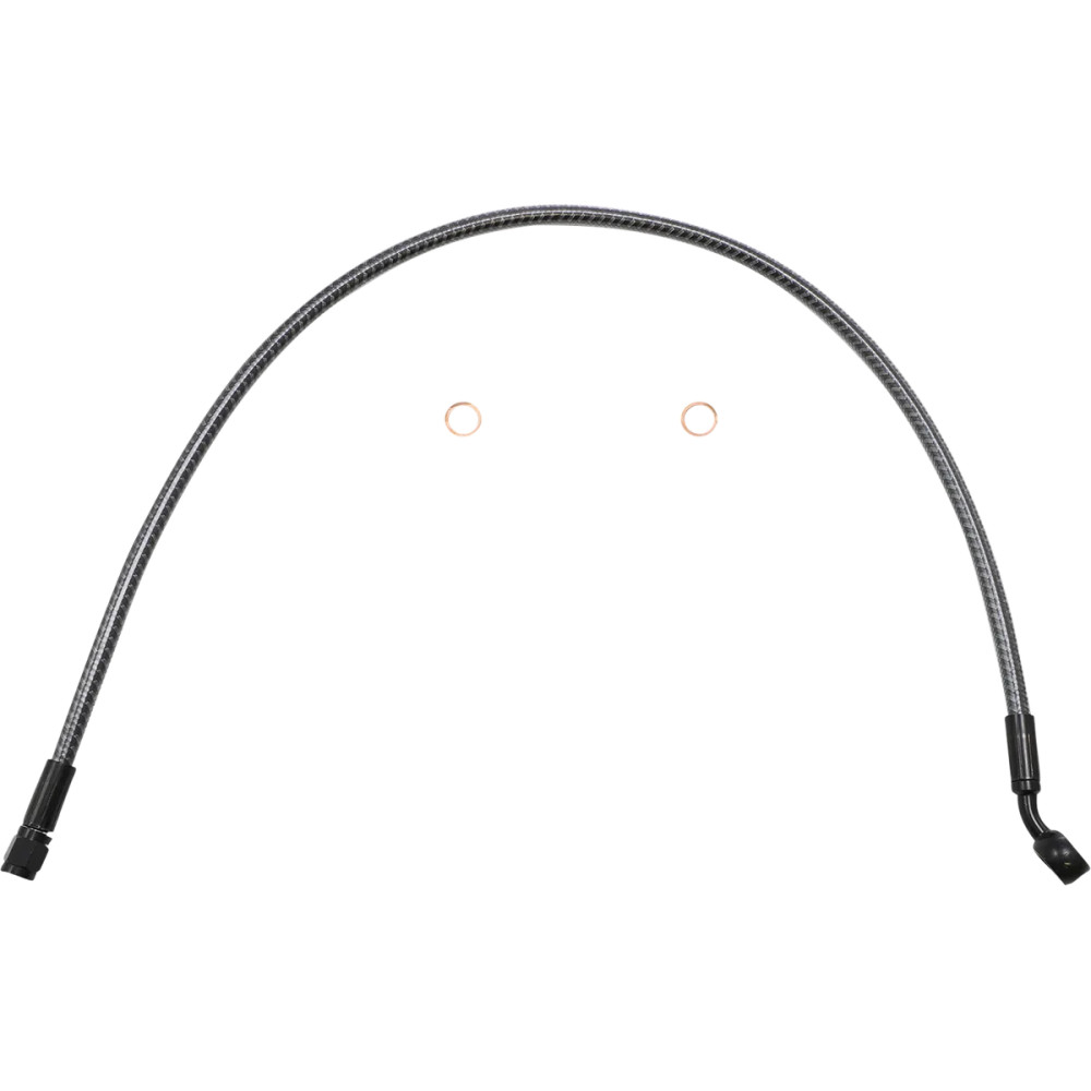 KARBONFIBR Línea de freno superior — 63,5 cm (25"), manguera -3, banjo 10 mm 35°