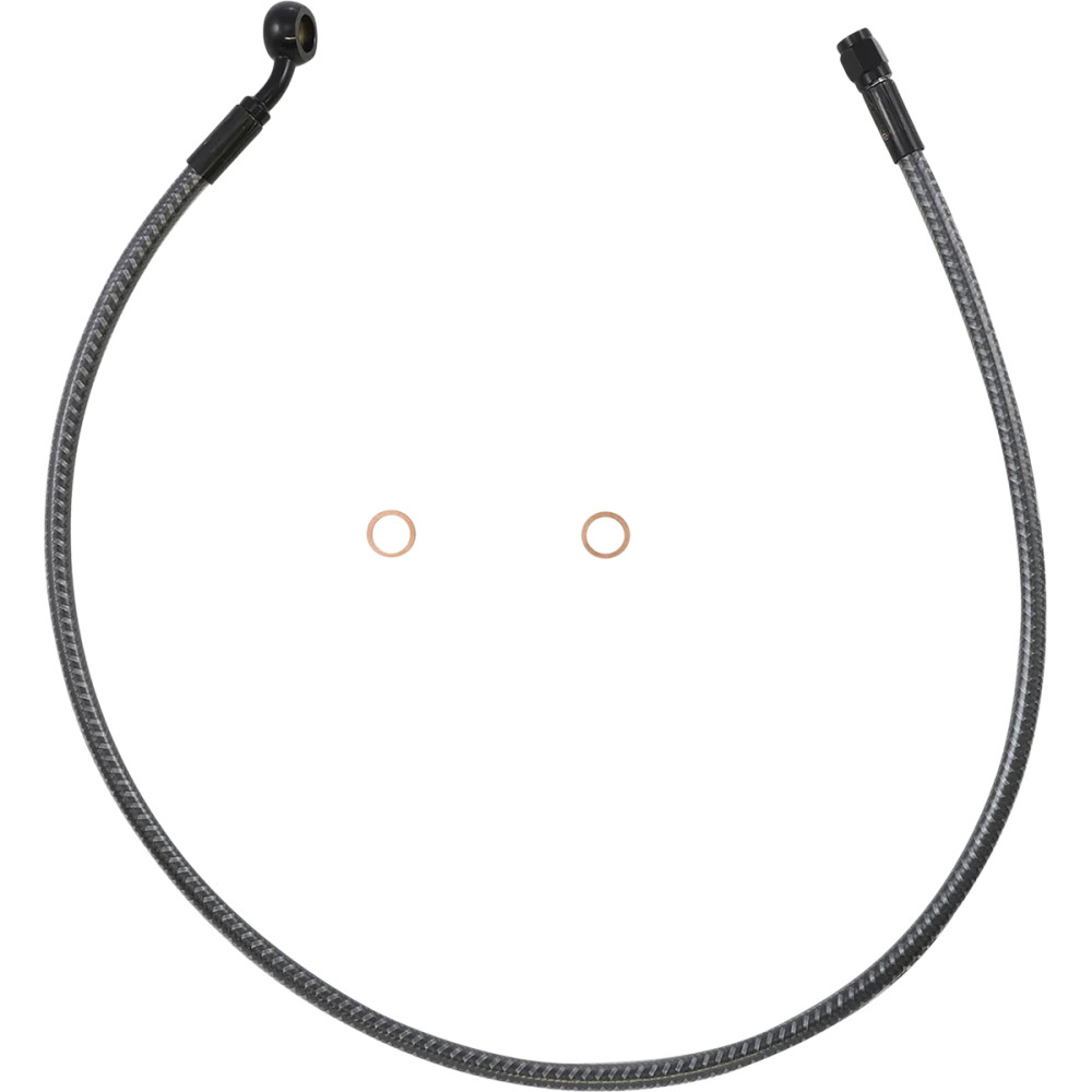 KARBONFIBR Serie Designer Kit superior de freno delantero específico para ABS — 76 cm (30\"), 10 mm 35° banjo, Plata