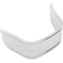 Chrome Plated Steel Front Fender Skirt — Flame