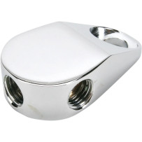 Tee de freno delantero — 3/8-24 SAE hembra, Cromado