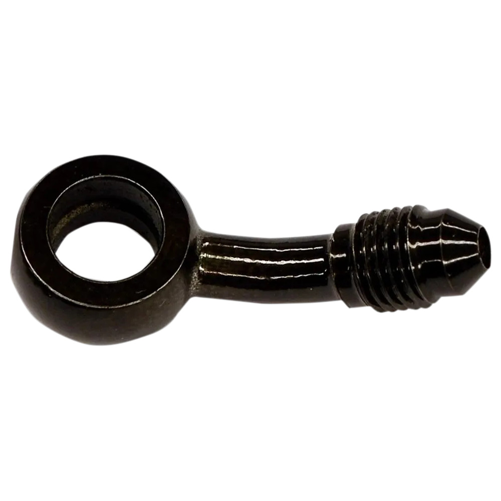 Racor banjo AN-3 — 3/8" (10 mm), -3 AN macho, 35° curvatura, negro