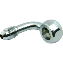 Racord banjo -3 AN — 12 mm (1/2"), ángulo 90°, cromado