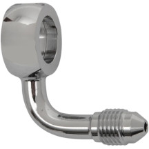 Racord banjo -3 AN — 12 mm (1/2"), ángulo 90°, cromado
