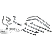 Sistema de escape Duals Verdadero con silenciadores Fishtail — sin baffles