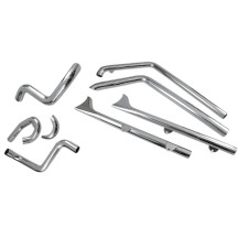 Sistema de escape Duals Verdadero con silenciadores Fishtail — sin baffles