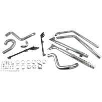 Sistema de escape True Duals con silenciadores Fishtail — Sistema 2-Into-2, 57.2 mm (2-1/4"), Cromado