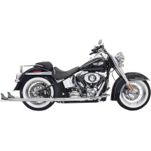 True Duals Exhaust System with Fishtail Mufflers — with Baffles