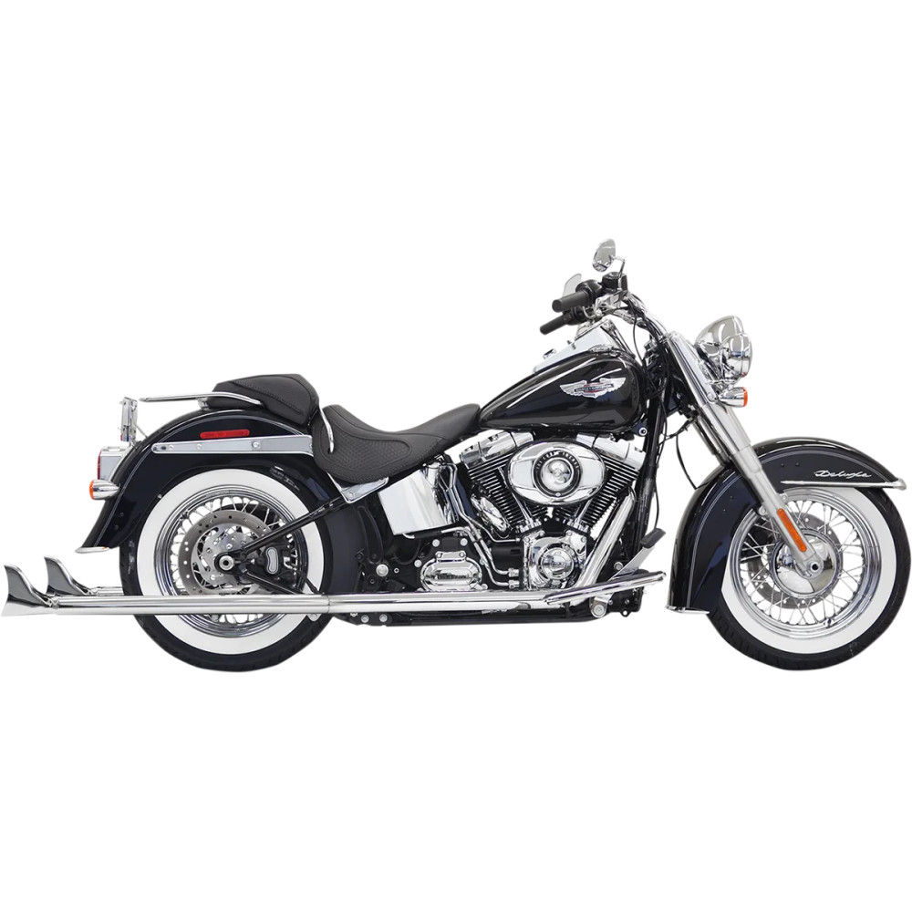 True Duals Exhaust System with Fishtail Mufflers — with Baffles