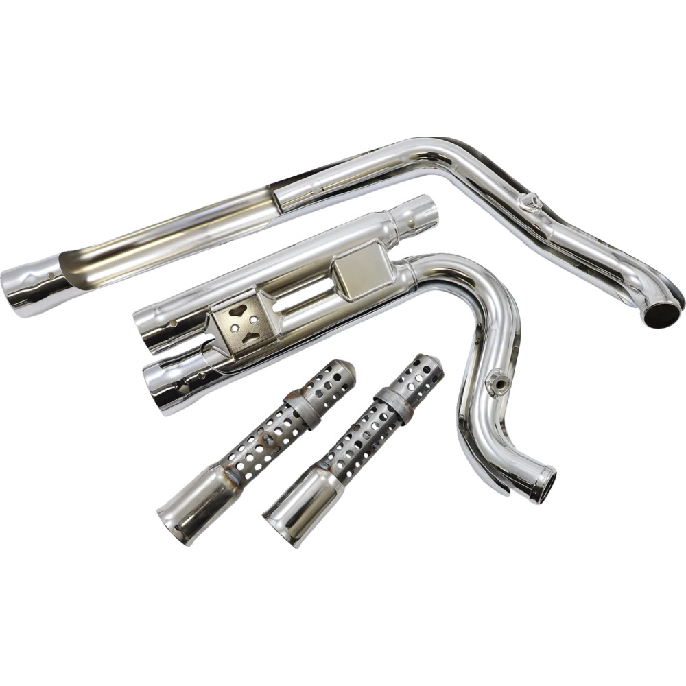 Sistema de escape Speedster 909 — sistema 2-Into-2, silenciador 88.9 mm (3.5"), Cromo