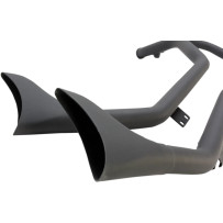 Sistema de escape de cola de pez hacia arriba lado a lado de 1-3/4"