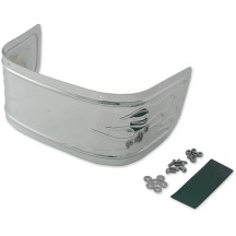 Chrome Plated Steel Front Fender Skirt — Flame