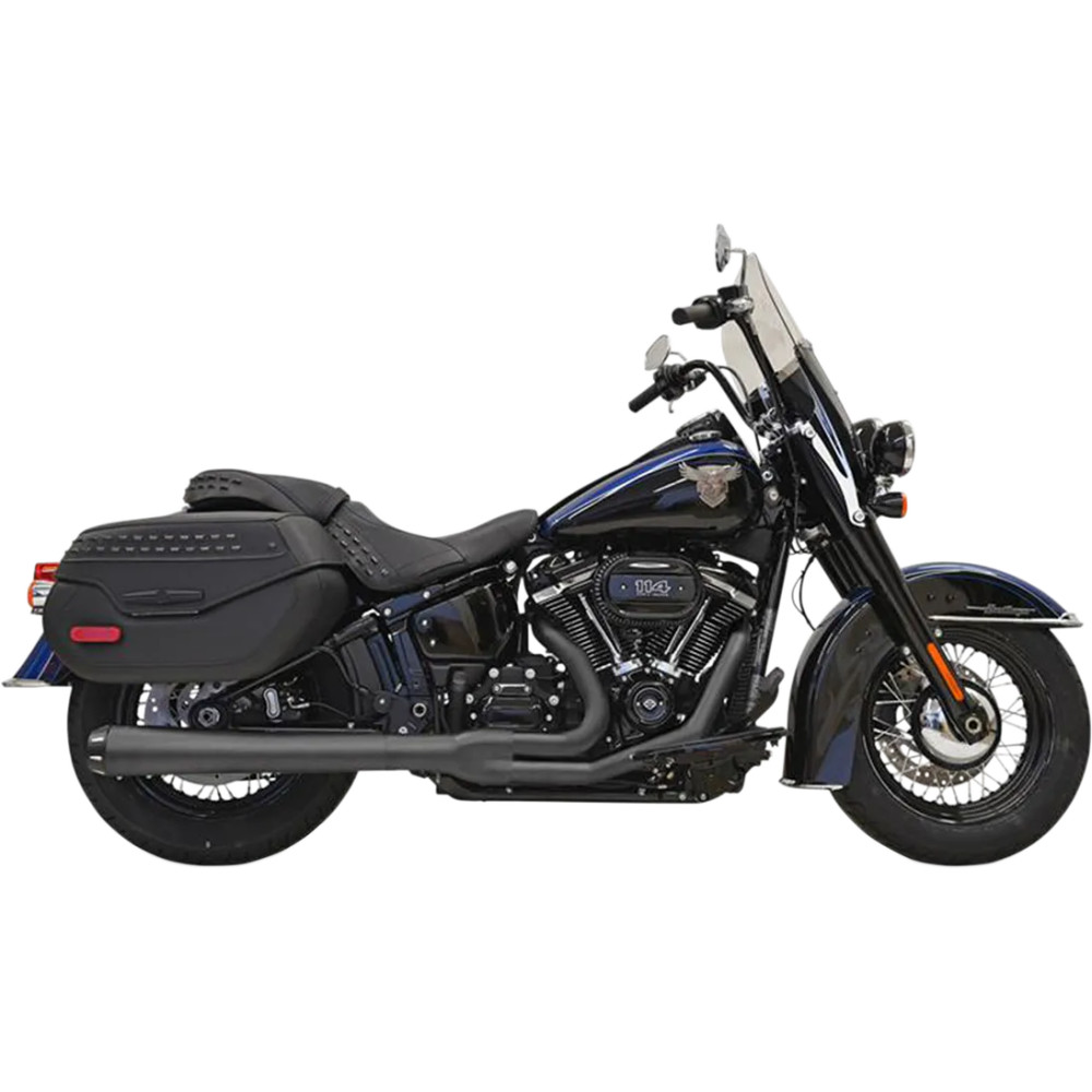 2-into-1 Road Rage Exhaust System — 63.5 mm muffler, Black