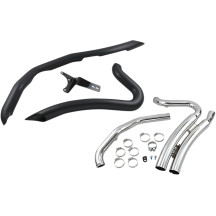 Sistema de escape corto Speedster Swept — sistema 2-por-2, Negro, Cromado