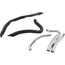 Sistema de escape corto Speedster Swept — sistema 2-por-2, Negro, Cromado