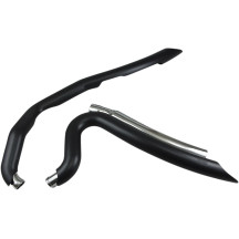 Sistema de escape corto Speedster Swept — sistema 2-por-2, Negro, Cromado