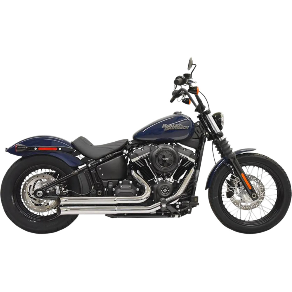 Pro-Street Exhaust System — 2-into-2 system, 63.5 mm (2-1/2") muffler, Chrome