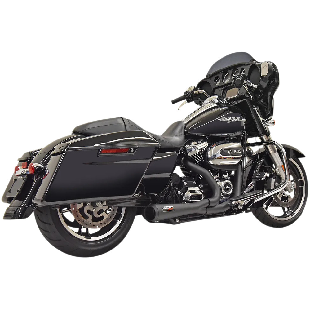 Road Rage 2:1 Short Exhaust System — 4", 2-into-1, 12 mm, 18 mm, Black
