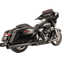 El Dorado Dual Exhaust System — 4-1/2\" mufflers, black end caps