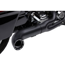 Turn Out Sistema de escape 2-1 — silenciador 4", Negro