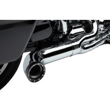 Turn Out 2-into-1 Exhaust System — 4" muffler, chrome