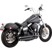Big Shots Staggered Exhaust System — 2-into-2, Black matte