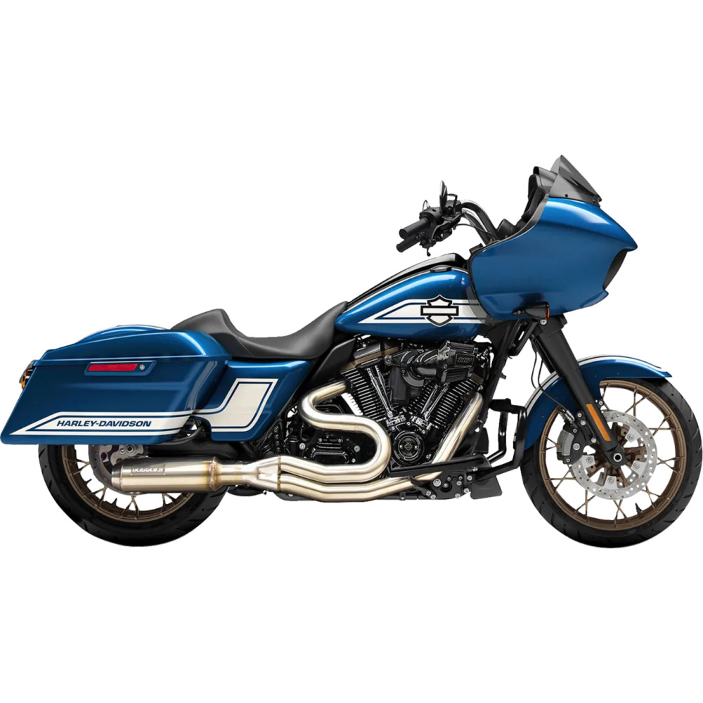 2-into-1 Mid-Length Exhaust System with Super Bike Muffler