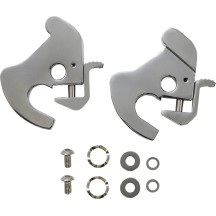 Kit de pestillos desmontables — Par, Cromo, Compatible con placas laterales desmontables