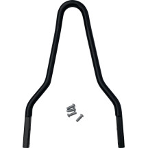 Barra sissy redonda — 10-1/8" de alto, 8-3/4" de ancho, negro brillante