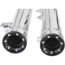 RPT 3" Slip-On Mufflers — 76.2 mm (3"), Chrome, black end cap