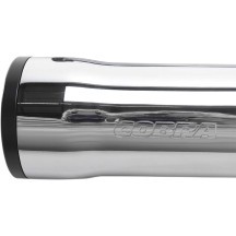 RPT 3" Slip-On Mufflers — 76.2 mm (3"), Chrome, black end cap