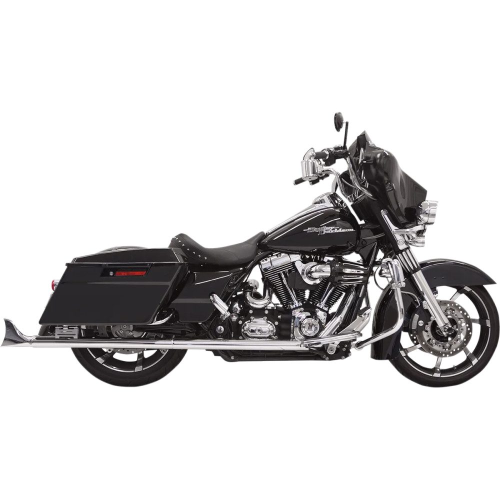 Fishtail Slip-On Mufflers — Slip-On, 33", 2-1/4" OD, Stainless steel, Chrome