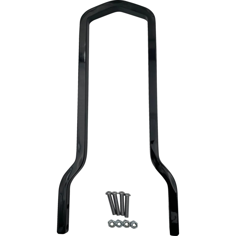 Square Sissy Bar — 12-1/2" height, 7-1/2" width, Black gloss