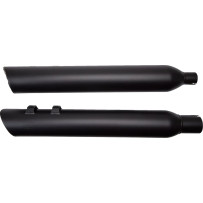 909 Twins Slip-On Mufflers — 4" de diámetro exterior, Negro azabache