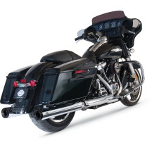 Grand National Slip-On Mufflers — 4" OD, Chrome with black end cap