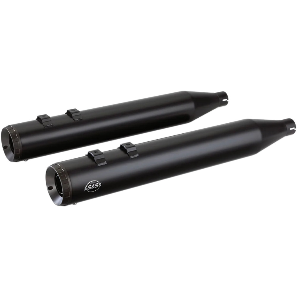 Grand National Slip-On Mufflers — 10 cm (4\") outer diameter, ceramic black